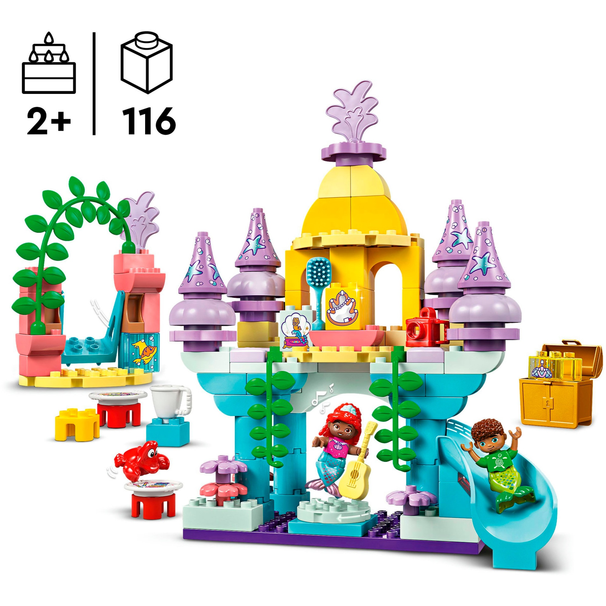 LEGO Konstruktionsspielzeug DUPLO Disney Arielles magischer Unterwasserpalast