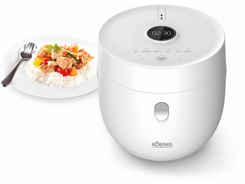 Koenig Multikocher Low Carb 1 l Reiskocher mit LED-Display