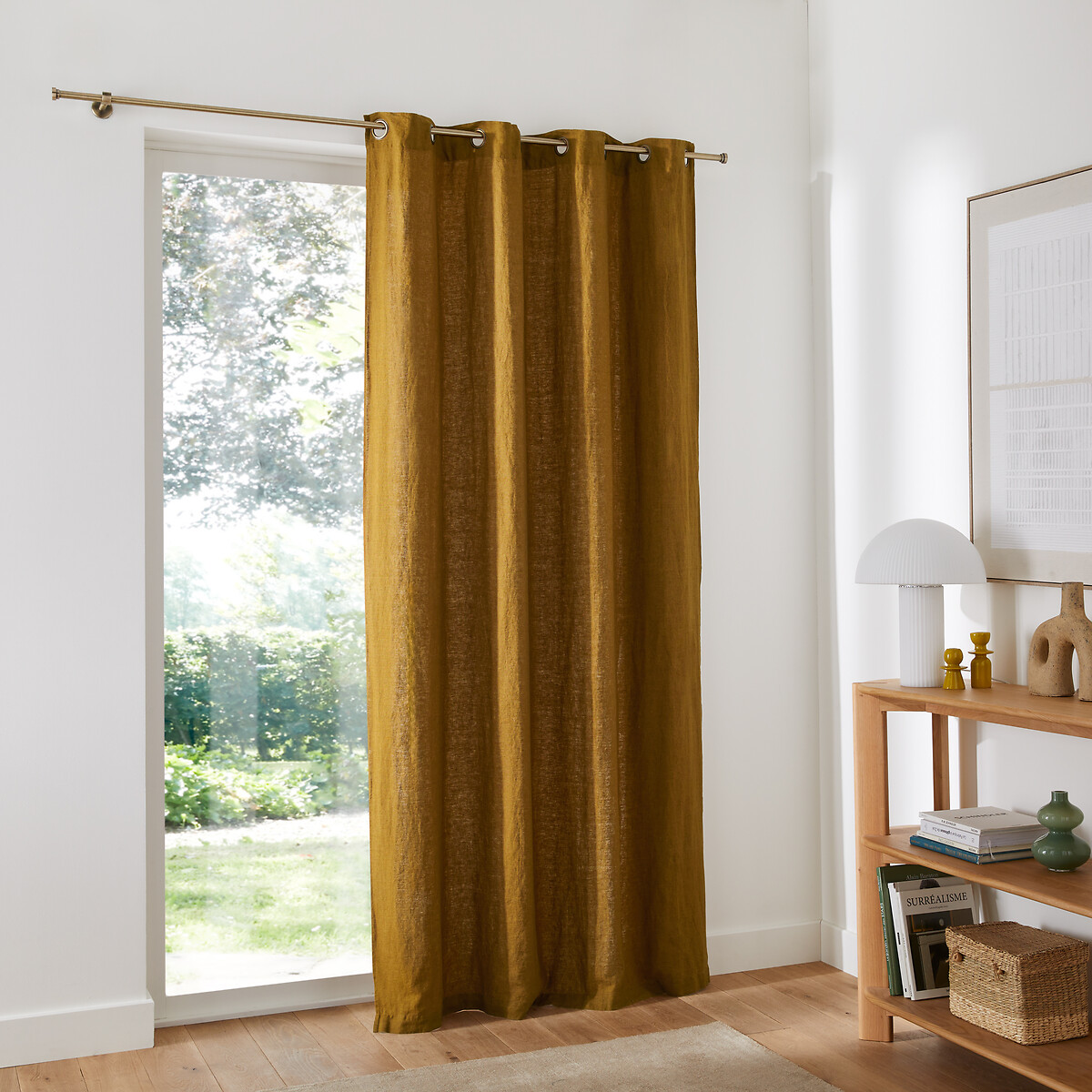 LA REDOUTE INTERIEURS<br>Cortina de linho com ilhós, Elba