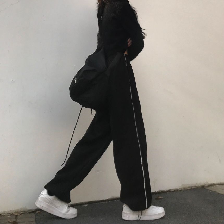 Porstina - Joggingbroek met trekkoord en bies