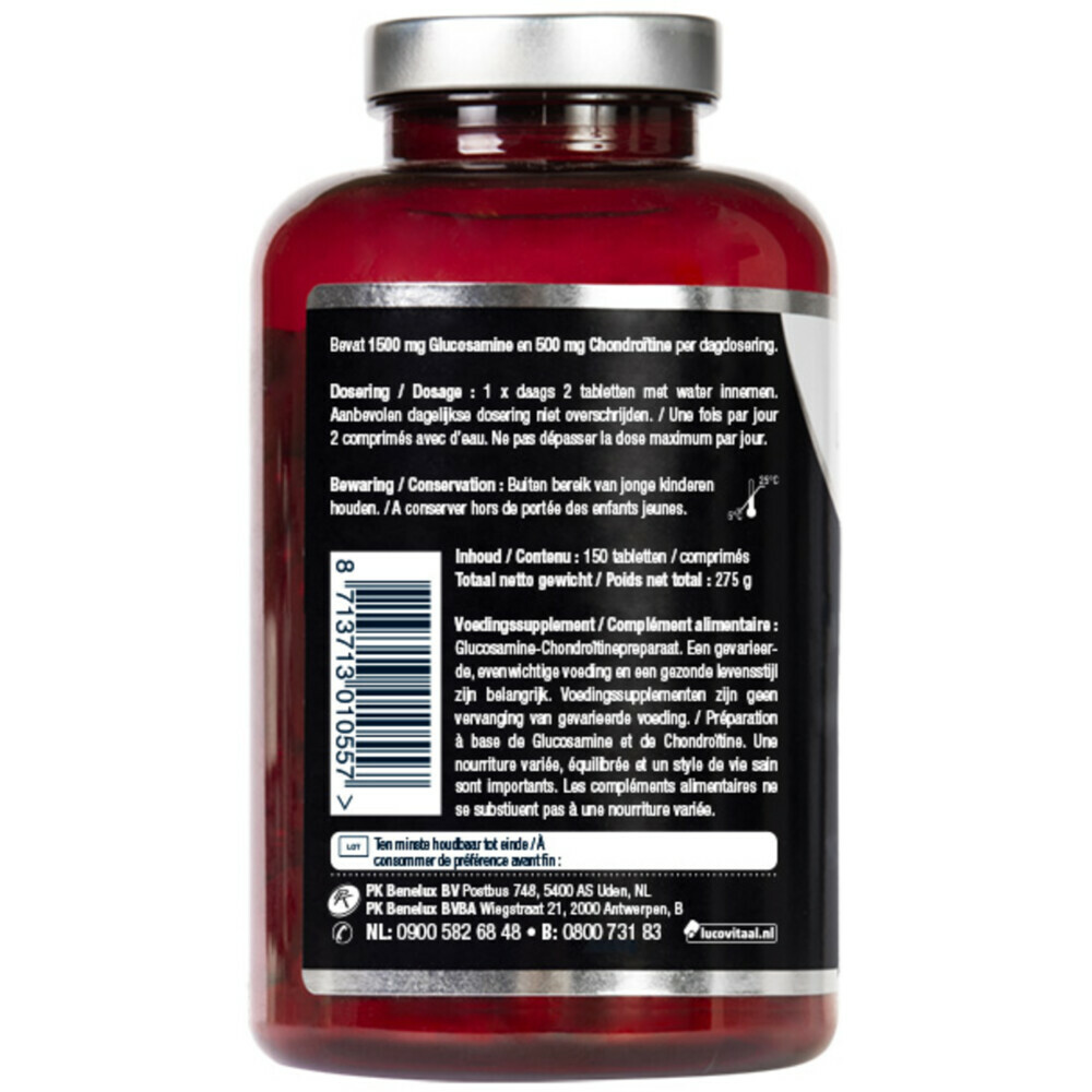 2x Lucovitaal Glucosamine Chondroïtine 1500/500 mg150 tabletten