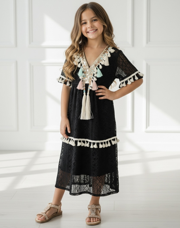 Island vibes dress - zwart