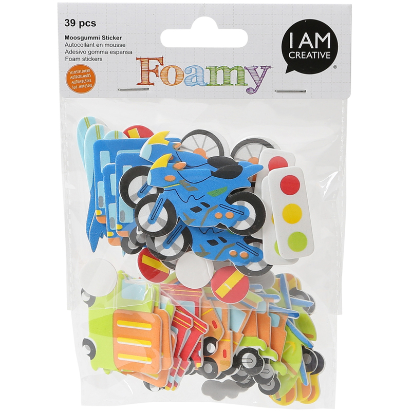 I AM CREATIVE Stickers Moosgummi, Transport