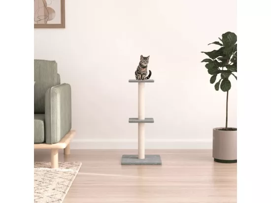 Arbre à chat avec griffoirs en sisal gris clair 73 cm