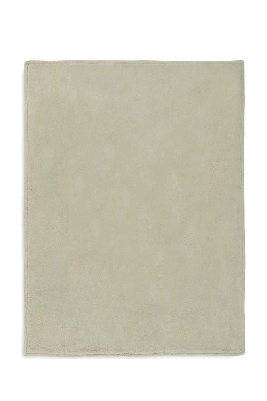 baby ledikantdeken 100x150cm Grain Knit - Olive Green/Velour