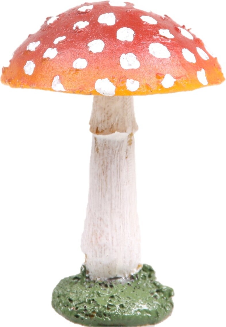 SID tuinbeeld paddenstoel Corey rood / wit 7 x 7 x 10 cm