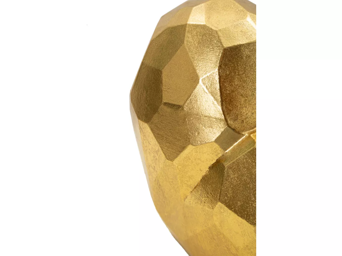 Vase coeur en résine dorée 19x9x18 cm