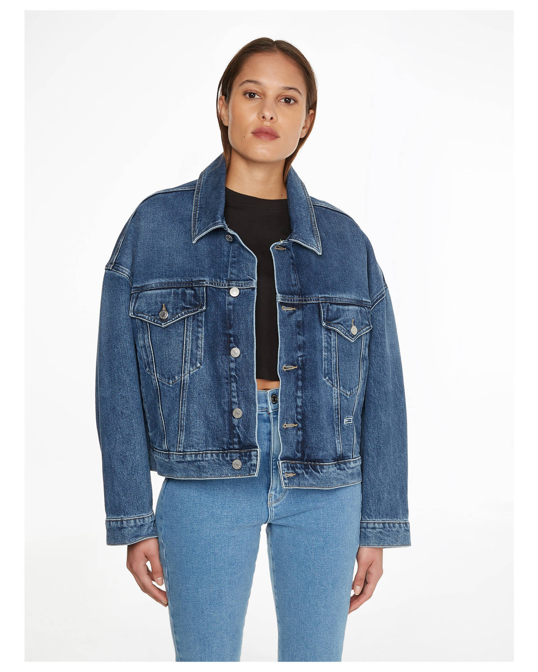 Tommy Jeans| Damen Jeansjacke OVER WIDE SLEEVE TRUCKER JACKET