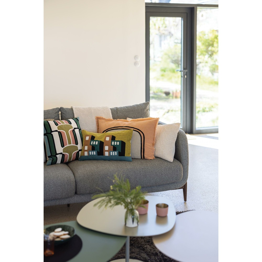 Coussin stonewashed tana creme 40 x 65 cm