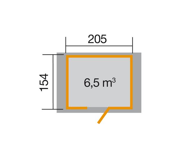 Weka Gartenhaus 223 Gr.1, ca. B260/H238/T178