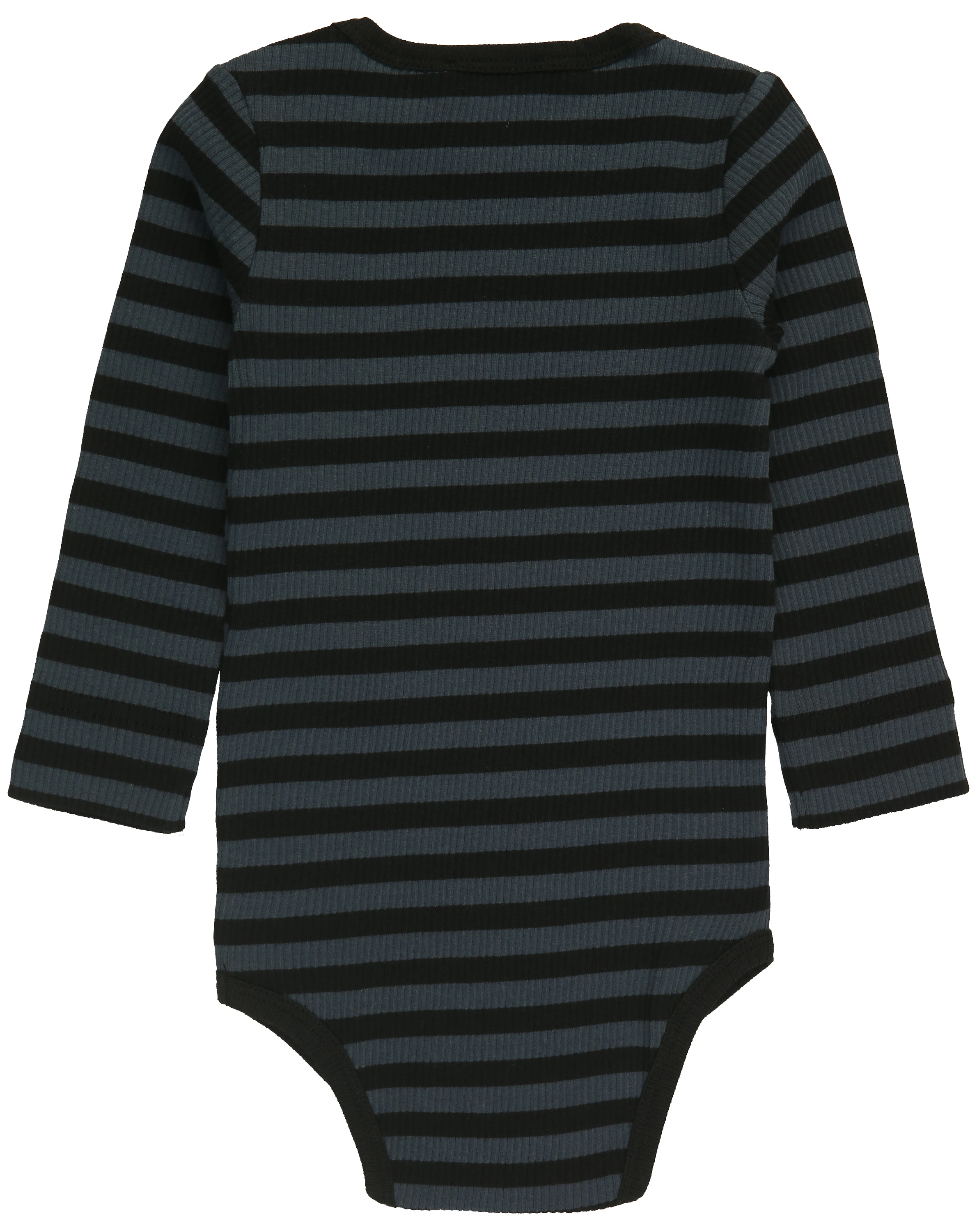 Langarmbody RIB STRIPE in black/blue
