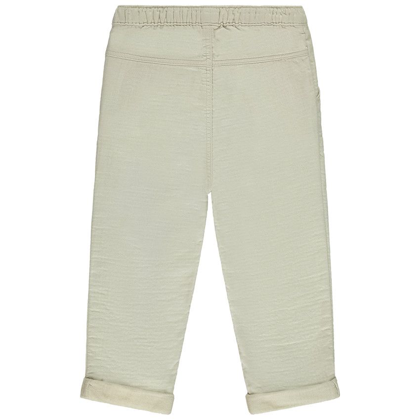 Pantalon uni en toile pour bébé garçon - Ecru
