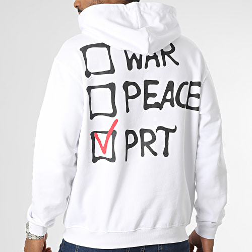 Sweat Capuche War Blanc