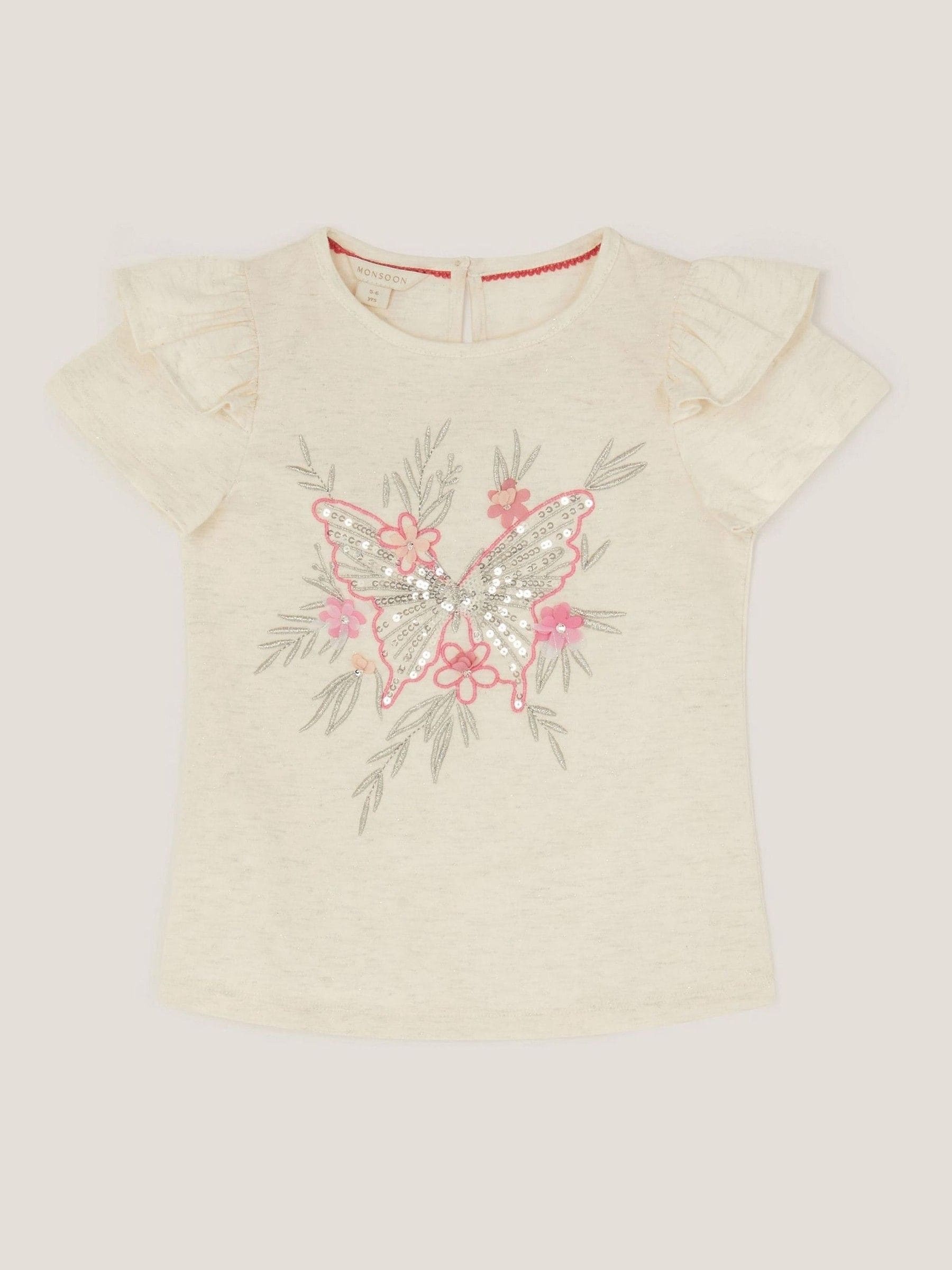 Monsoon Butterfly Embellished T-Shirt