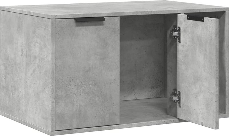 vidaXL - Kattenbakkast - Betongrijs - 80x50x45 cm - Bewerkt Hout