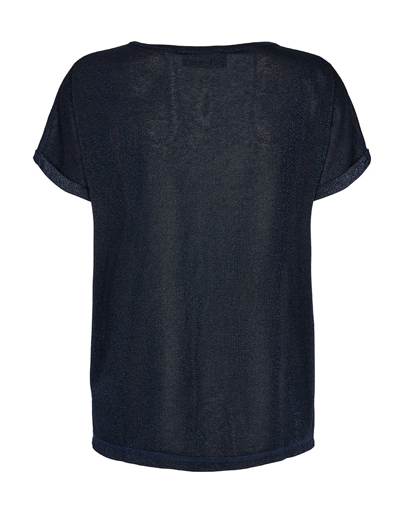 MOS MOSH TOP KAY MAILLE LUREX NAVY IRIS