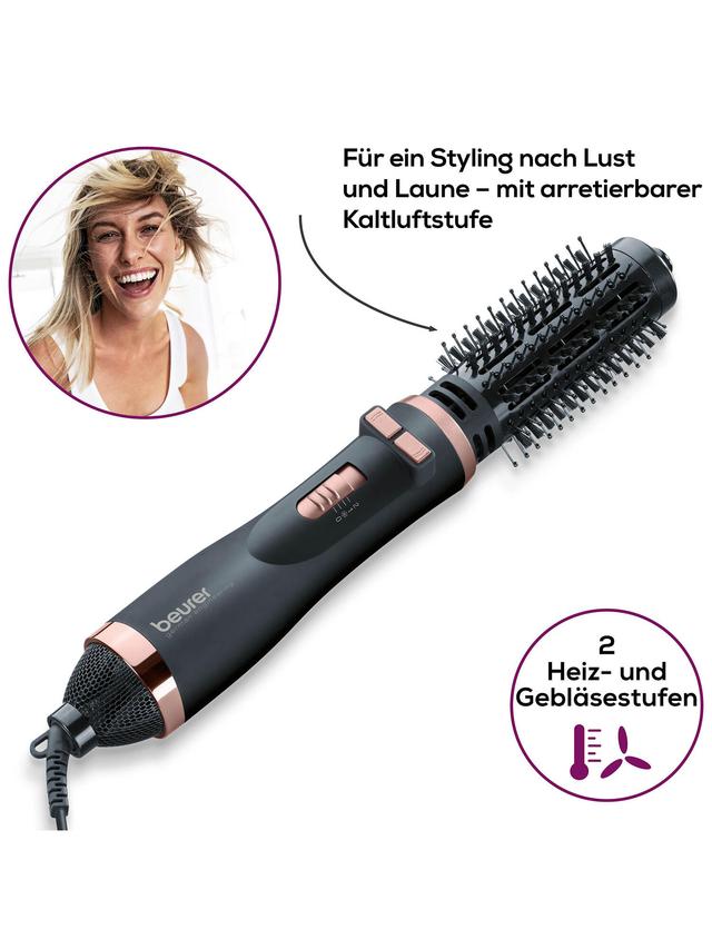 Rotierende Warmluftbürste für Volumen und Locken