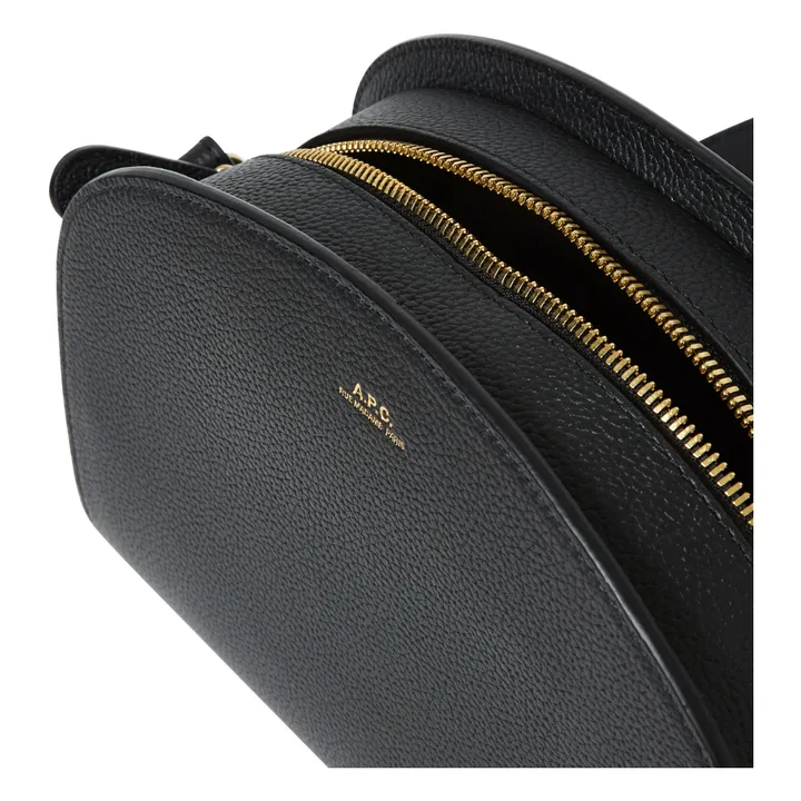 A.P.C. Sac Demi Lune Cuir Grainé | Noir