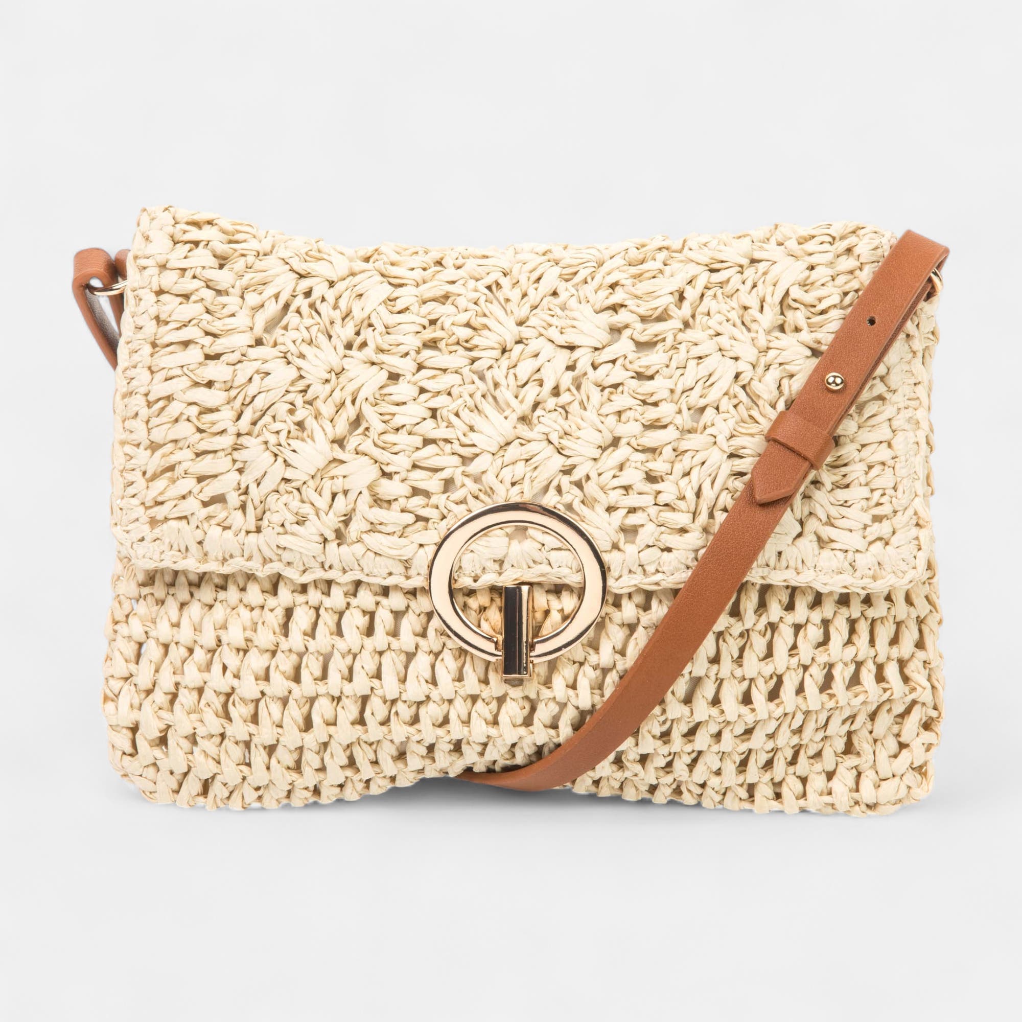 Sac bandoulière beige