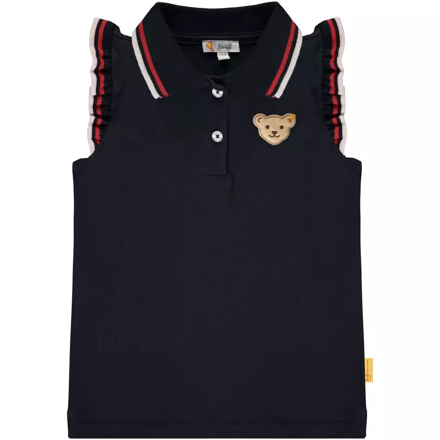Steiff Girls Poloshirt, black iris