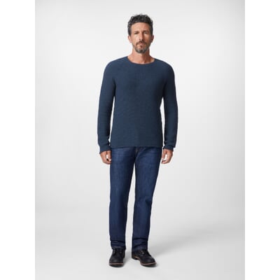 Seldom Herren-Pullover Raglanärmel, Blau