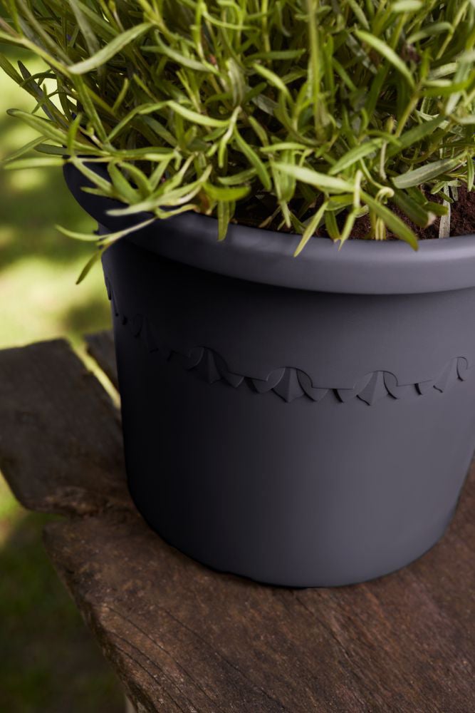 Elho bloempot Algarve antraciet D 24,5 H 20,8 cm