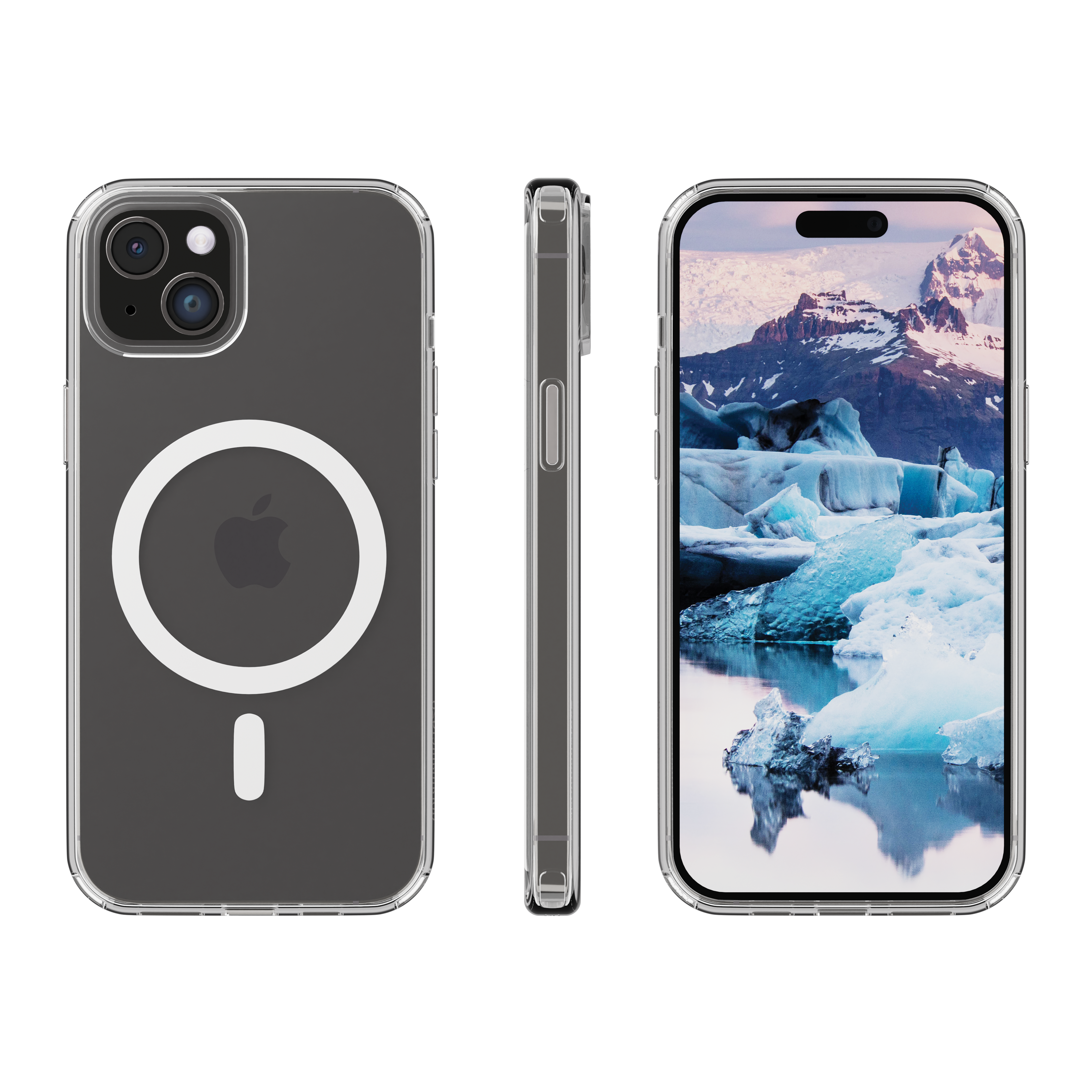 iPhone 15 Hardcase Hülle Clear Case Iceland Pro MagSafe Recycled (IM61CL001830) - Transparent