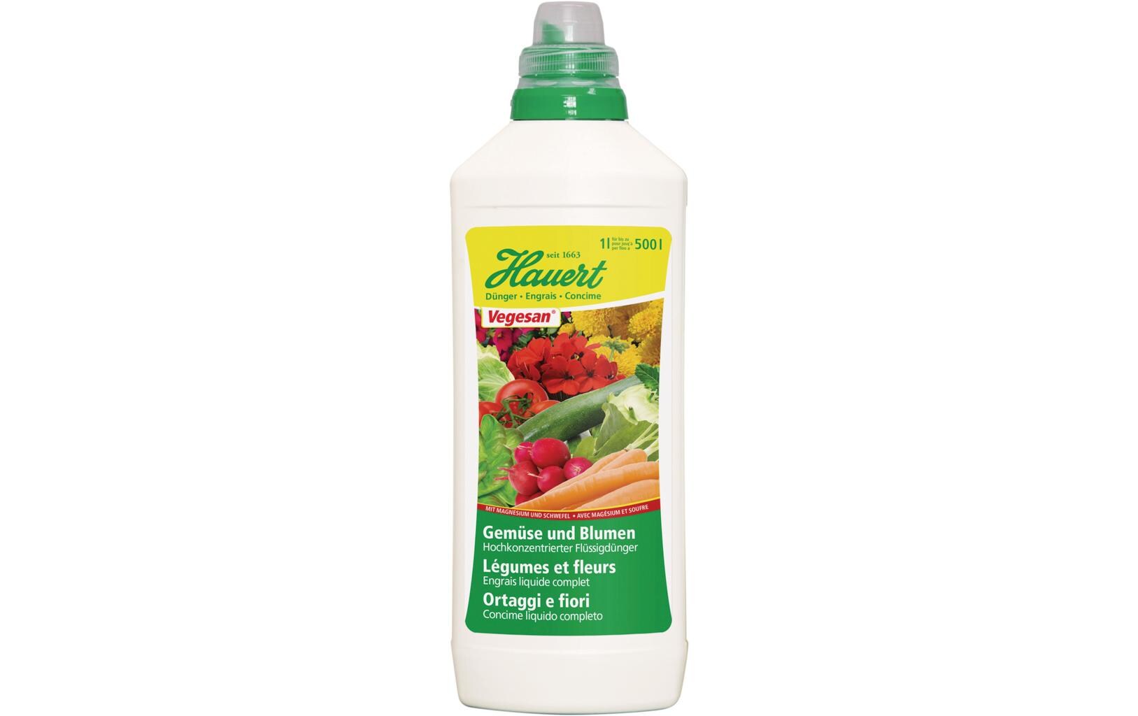 Flüssigdünger Vegesan Gemüse und Blumen, 1 lFlüssigdünger für Gemüse und Blumen