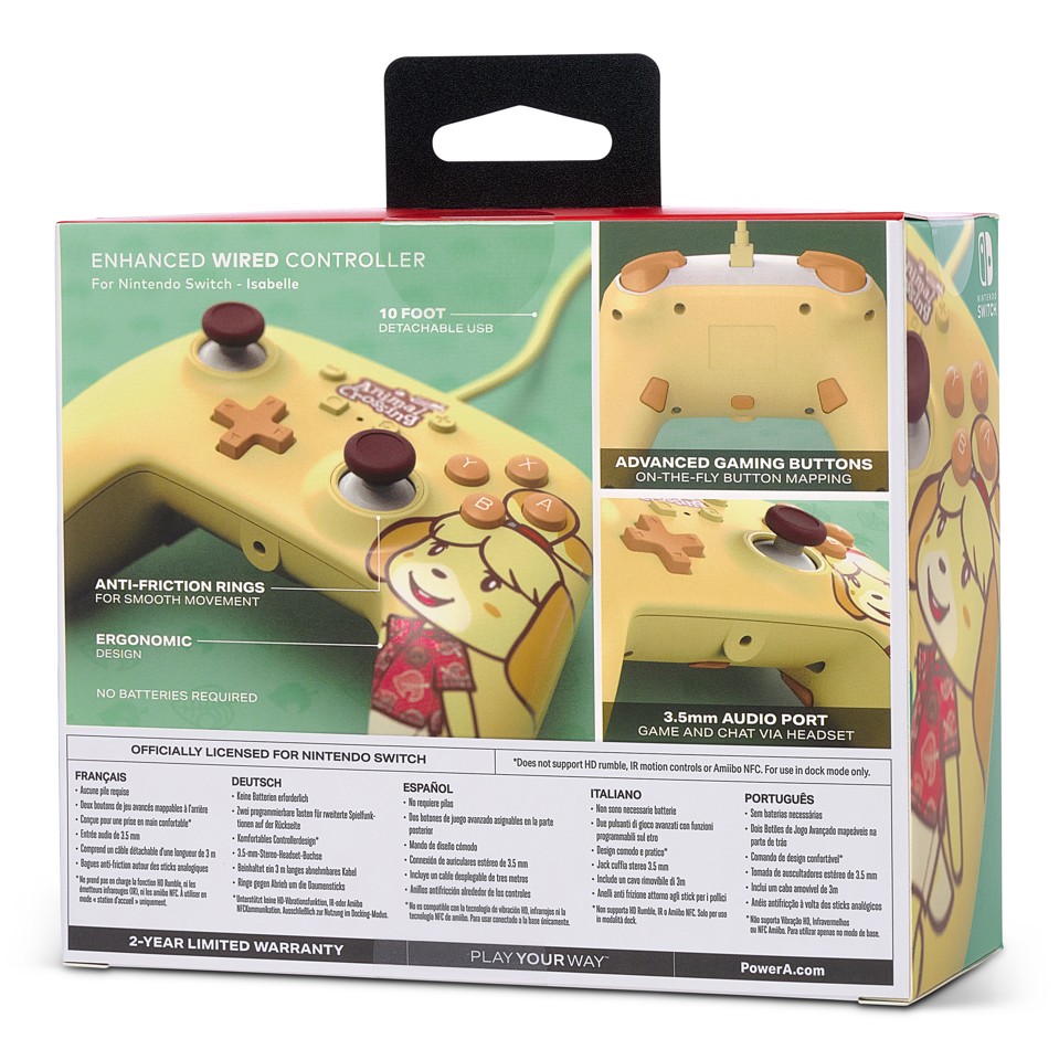 PowerA Enhanced Wired Controller For Nintendo Switch - Animal Crossing: Isabelle