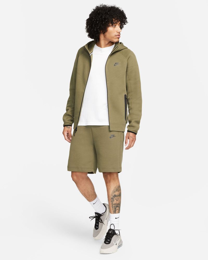 Sweat zippé à capuche Nike Sportswear Tech Fleece Vert Kaki pour homme