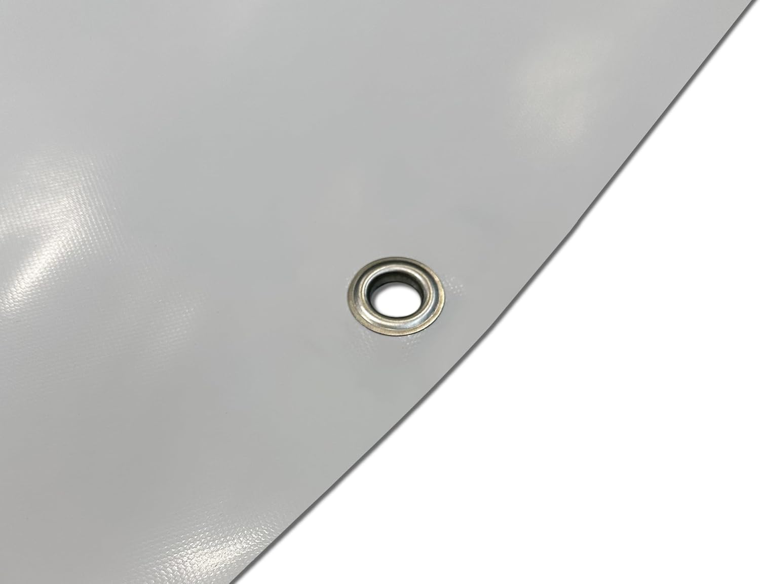 ANKO PLANEN Poolabdeckung rund Stangenabdeckung Ersatzplane aus PVC LKW-Plane – ohne Stangen (Durchmesser der Plane = 500cm, Lichtgrau RAL7035)