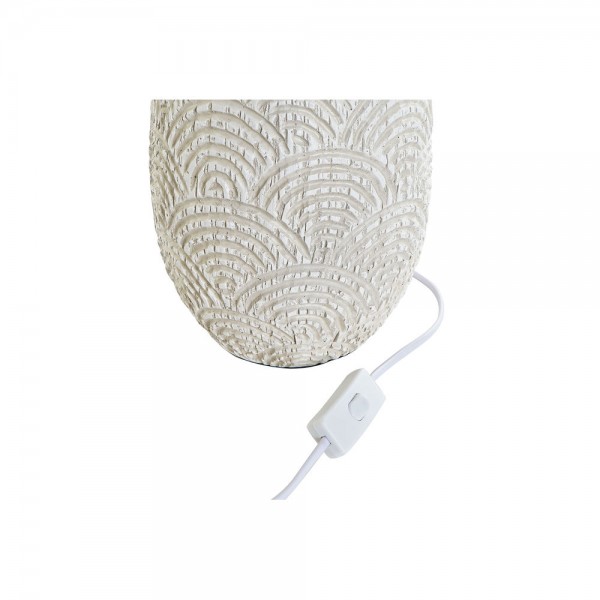 Lampe de bureau blanc beige polyester résine (2 pcs) (35 x 35 x 64 cm)