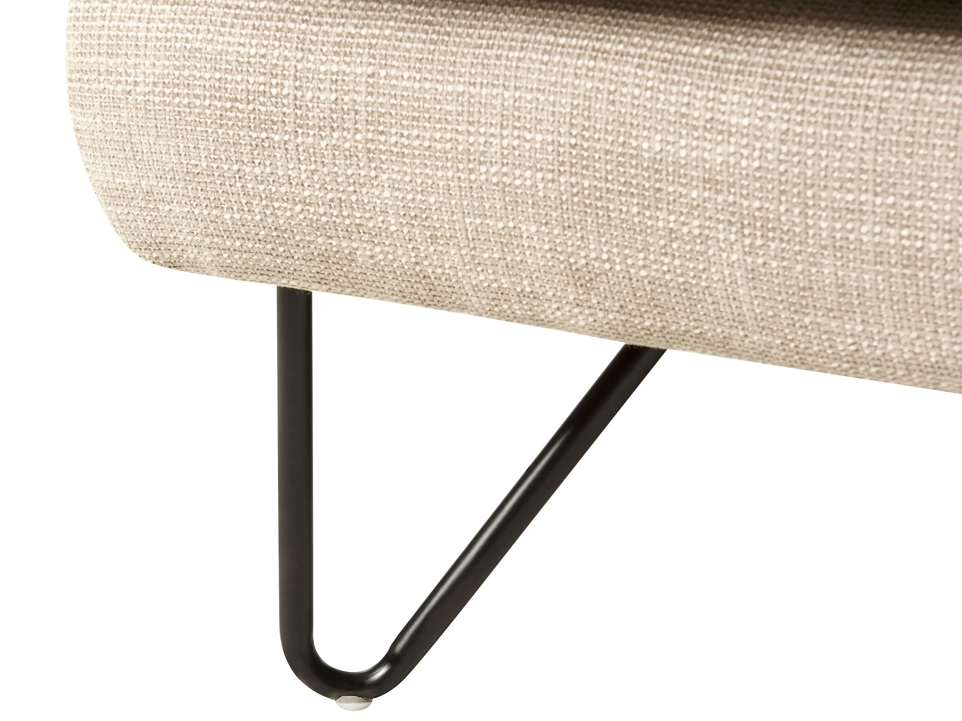 Hoekbank 3-zits SERSAN Chenille Beige rechtszijdig