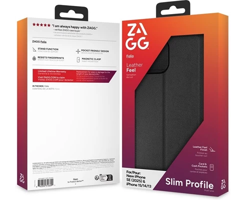 ZAGG Folio Apple iPhone 16e/15/14/13 Black