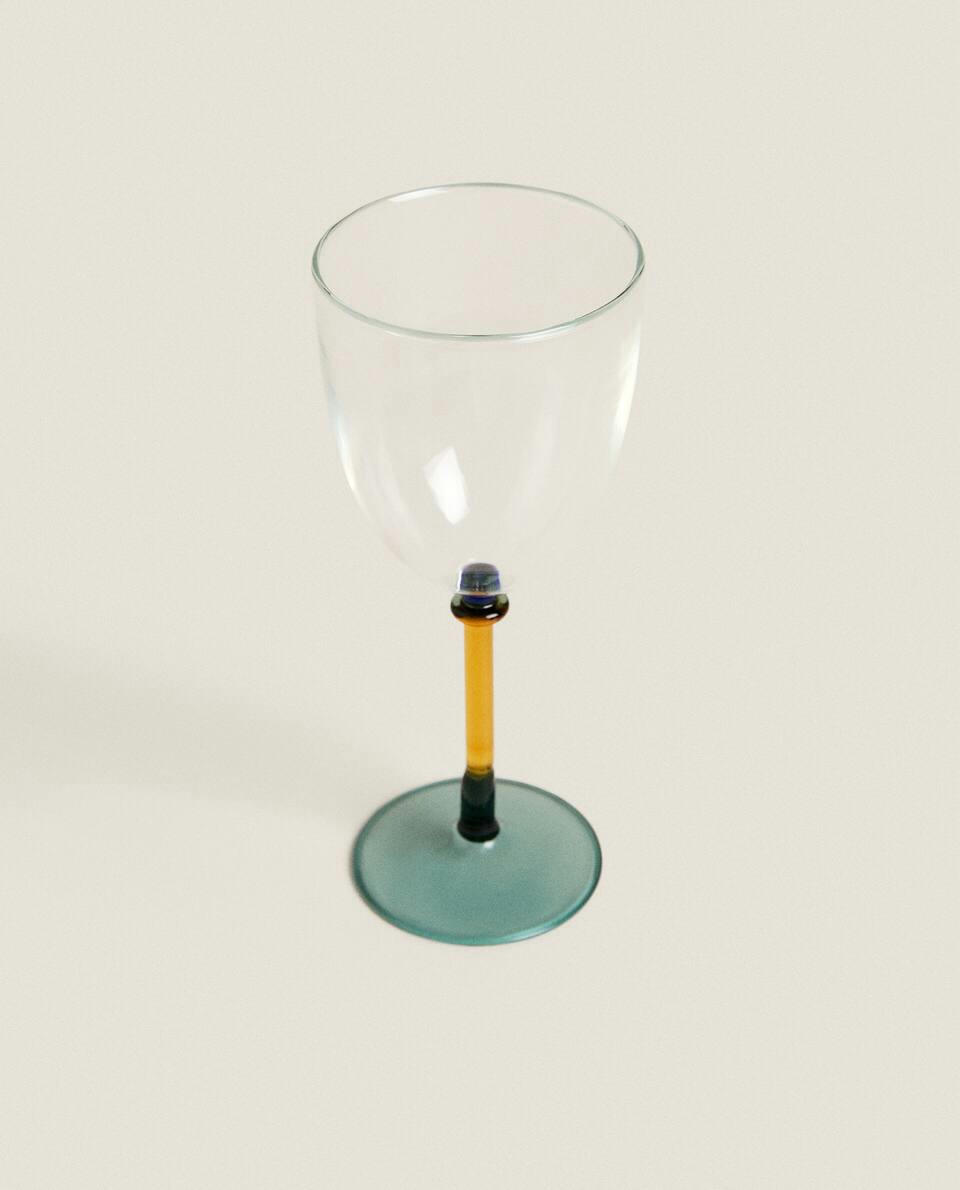 Copo de borosilicato com haste colorida