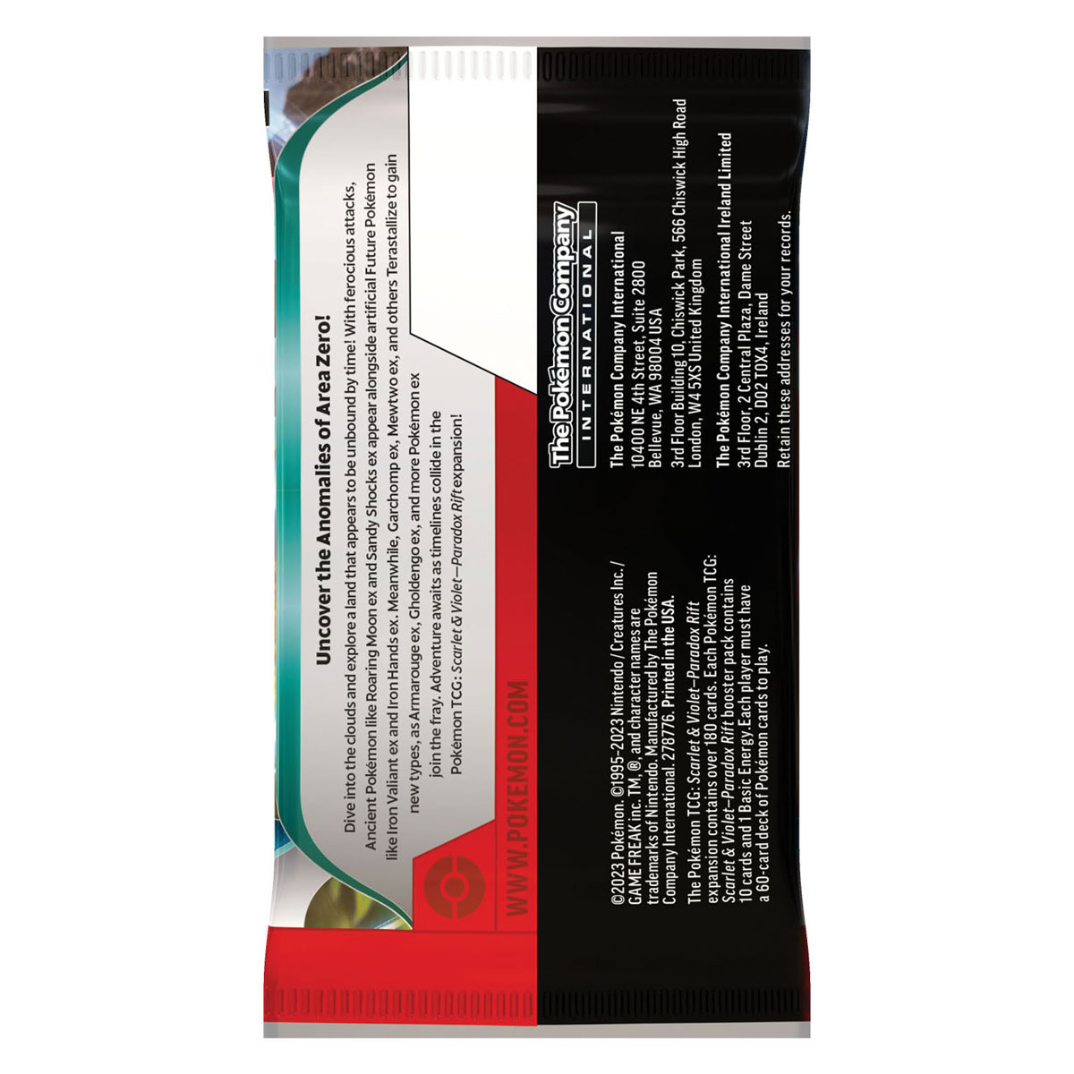 Pokemon TCG Scarlet & Violet Paradox Rift Boosterpack