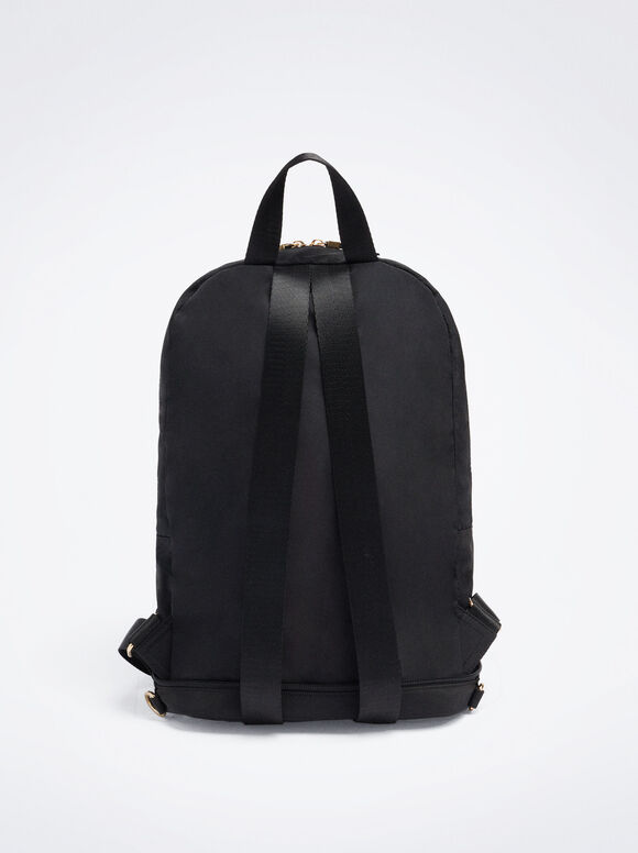 Mochila conversível em bolsa de ombro - Preta