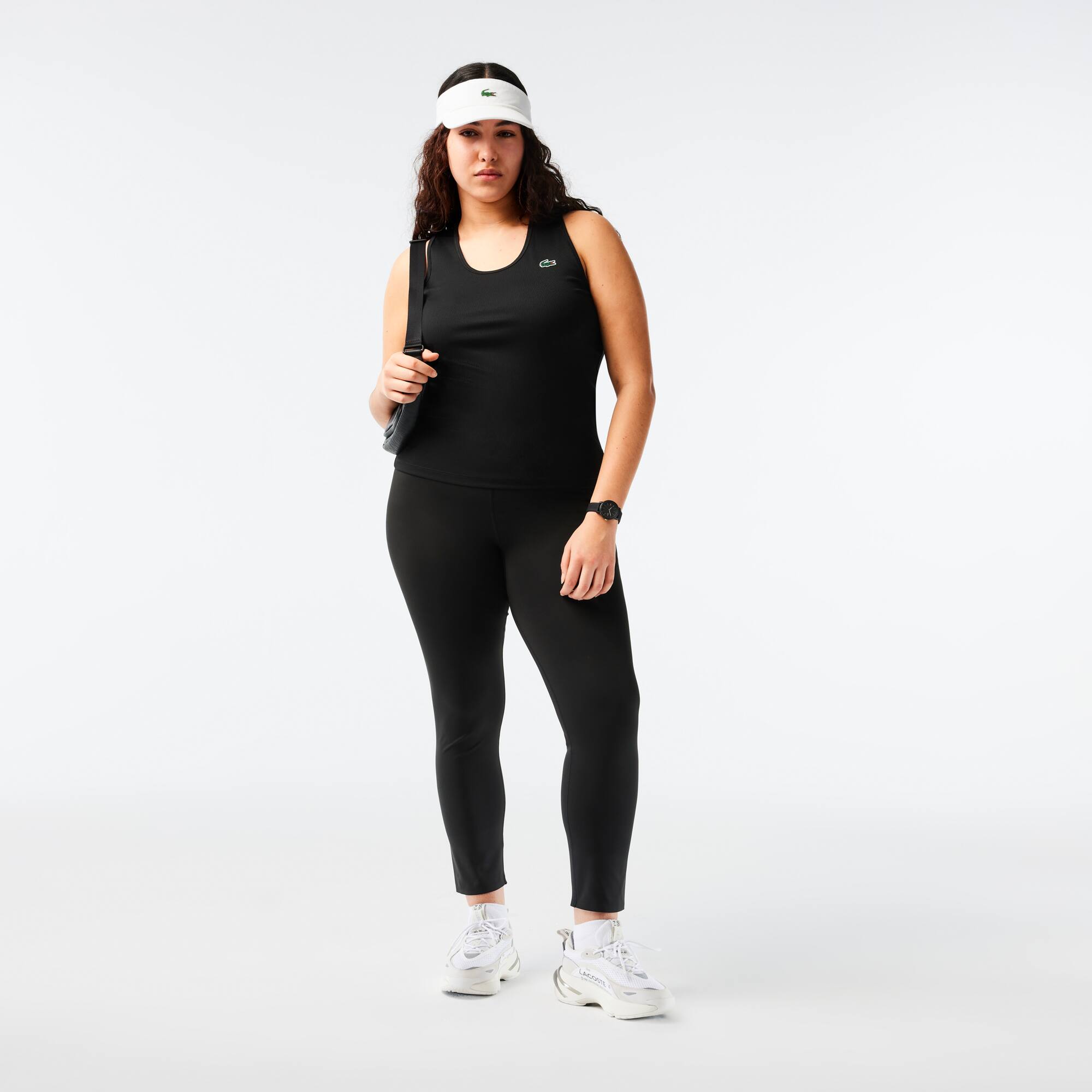 Damen LACOSTE SPORT Tank-Top mit Rippmuster T-Shirts - Schwarz - Lacoste - Damen