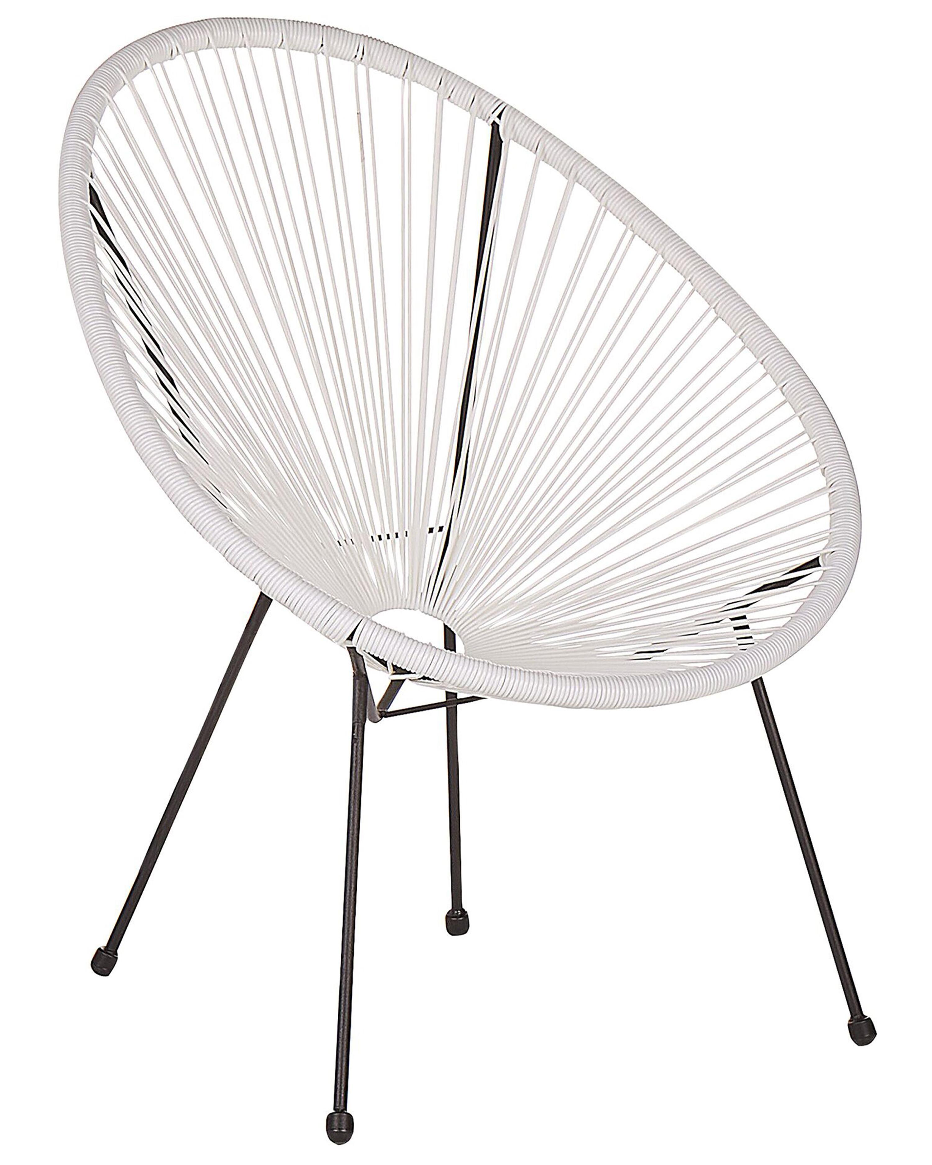 Tuinstoel ACAPULCO II PE rotan Wit