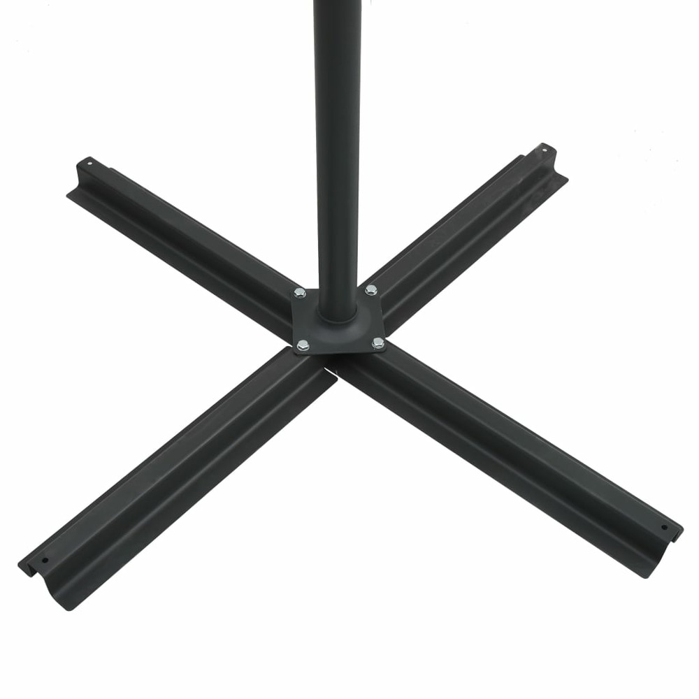 Parasol déporté avec led et mât en acier 250 x 250 cm anthracite