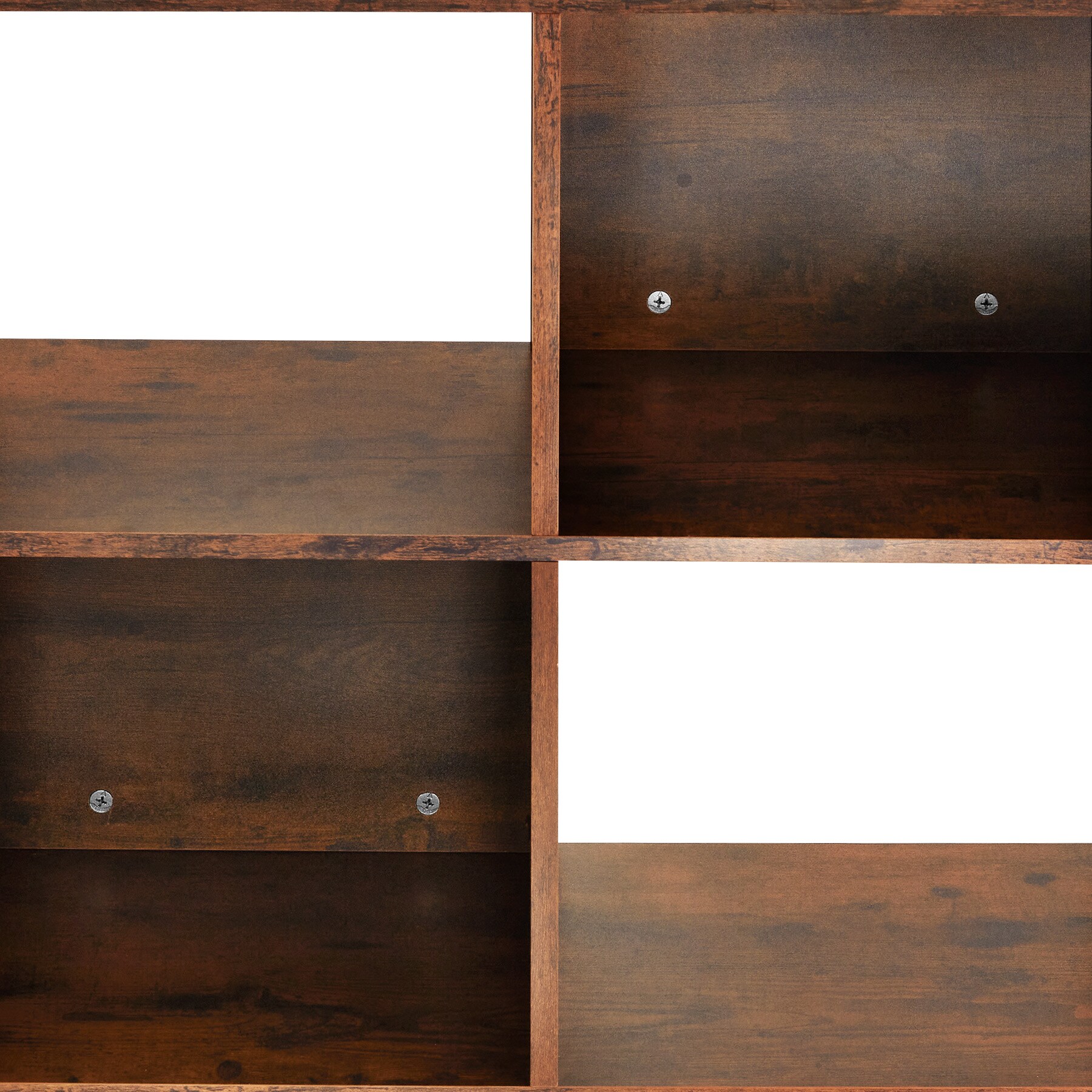 tectake® Regal, Industrial Style, mit 5 Ebenen, großes Staufach und 2 kleine Staufächer, inklusive Kippschutz, 75 x 31 x 170,5 cm
