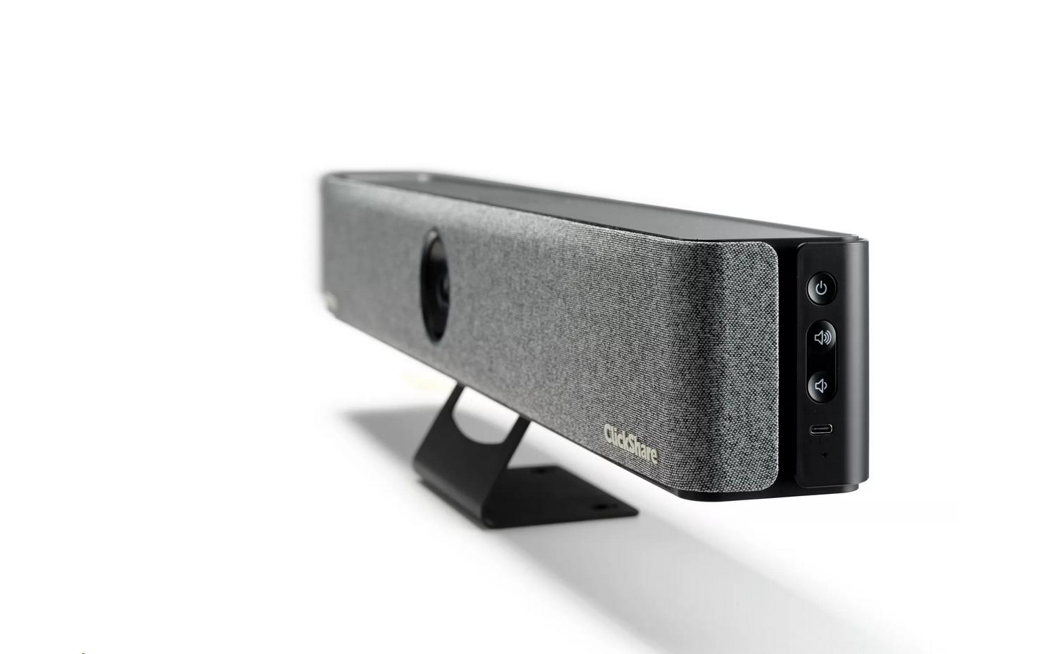ClickShare Bar Core mit 1 Button<br>Hochwertige All-in-One-Videobar für ansprechende und mühelose drahtlose Konferenzen