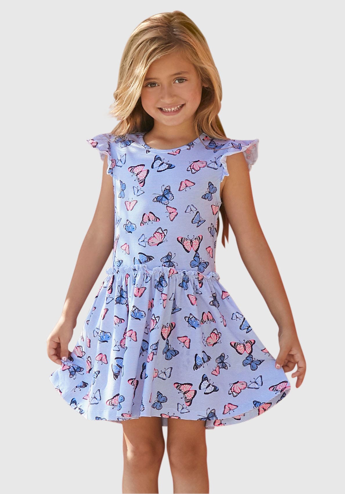 KIDSWORLD Jerseykleid »für kleine Mädchen« sommerliche Anlässe und Partys,  kniefreie Länge,  modische Note