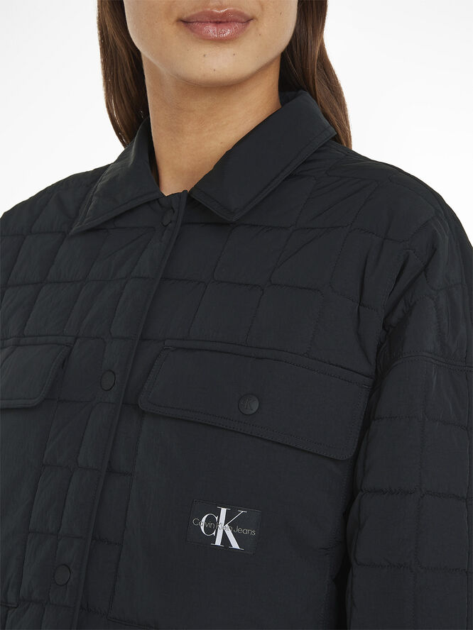 Calvin Klein Quilted long utility coat Beh