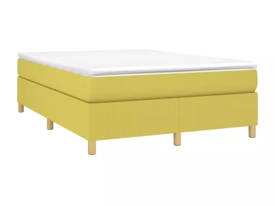 Sommier tapissier Vert 140x200 cm Tissu
