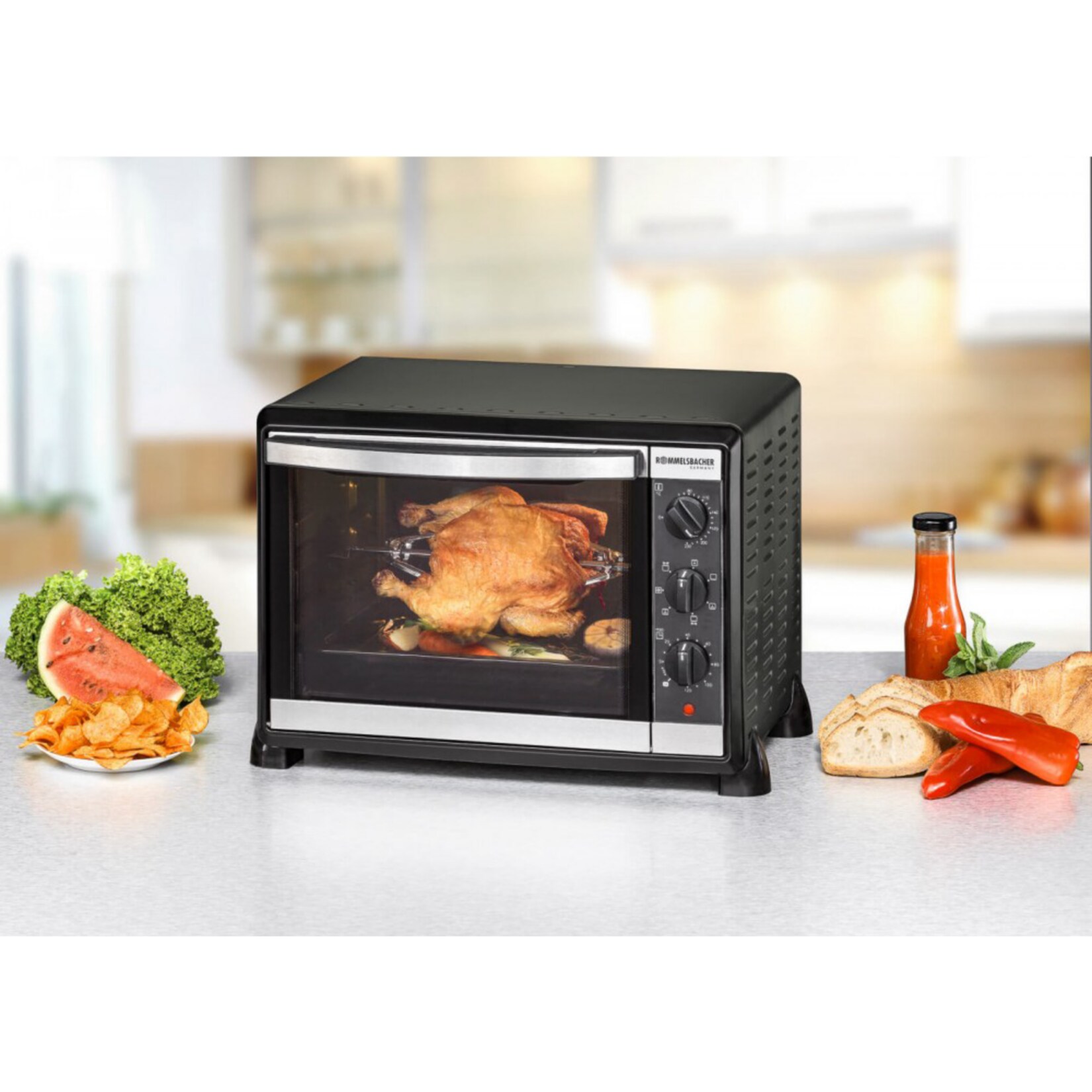 Rommelsbacher Mini-Backofen Back & Grill Ofen mit Umluft BG 1550