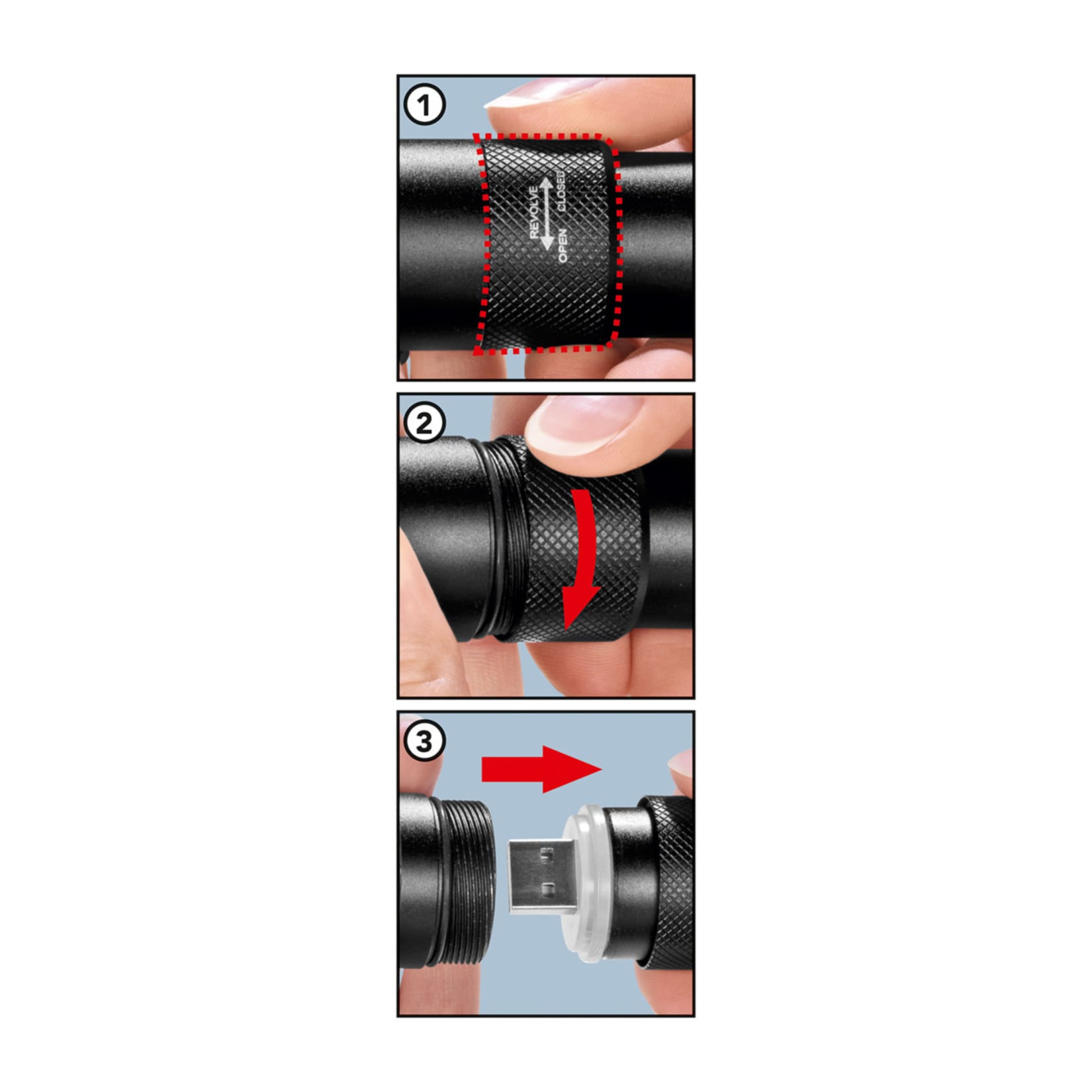 MAXXMEE Power-Taschenlampe 3,7V schwarz 1800mAh