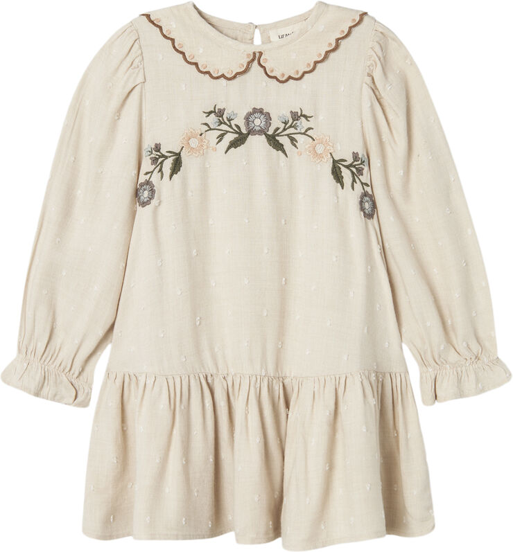 Lil' Atelier NMFSAFRON LS DRESS LIL Pumice stone