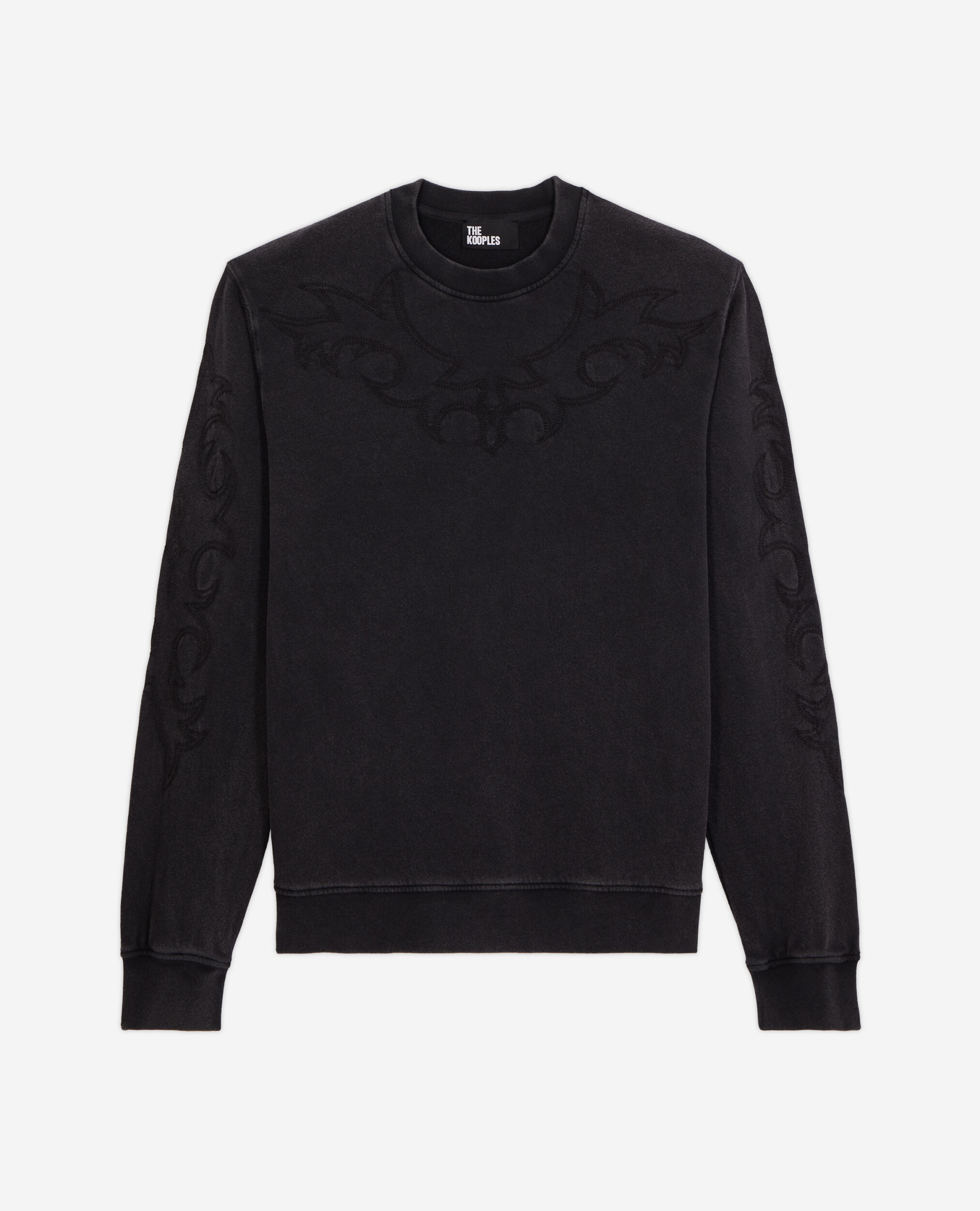 Sweatshirt noir avec broderie Western