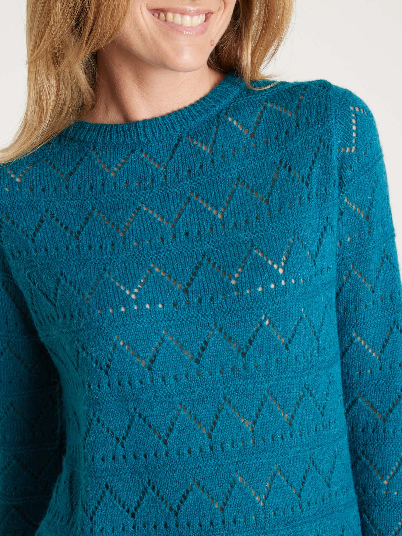 Pull fantaisie avec laine et alpaga